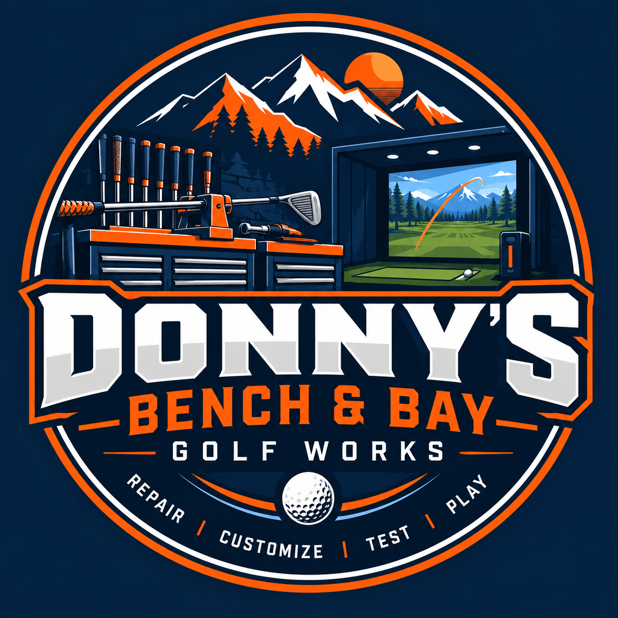 Donny's Bench & Bay Golf Works logo
